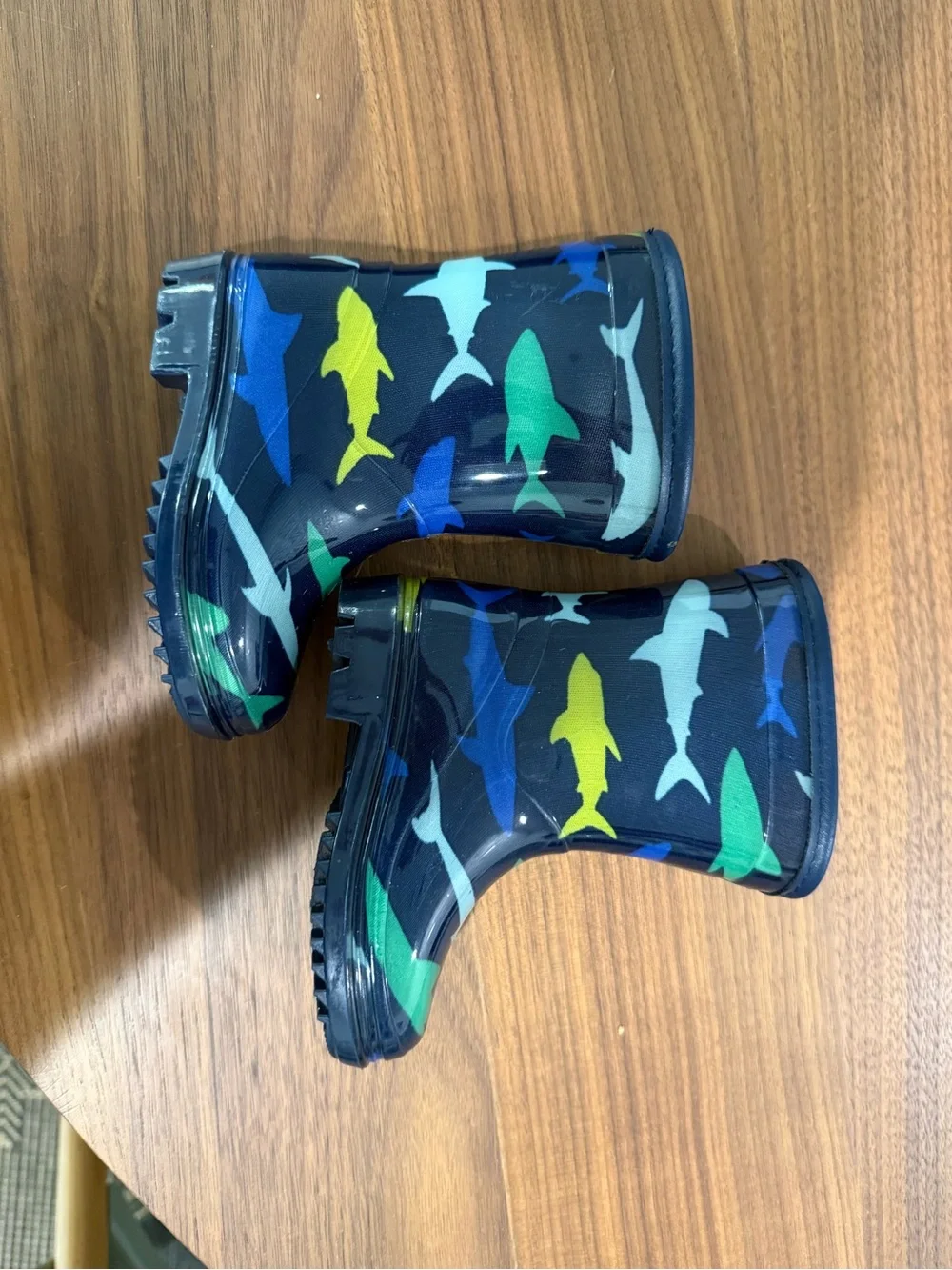 Carter's Navy Shark Pattern Kids Rain Boots